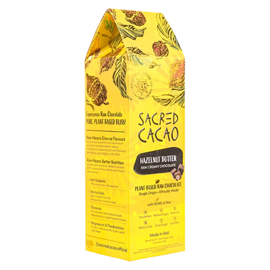 Carton of hazelnut butter cacao chocolate.