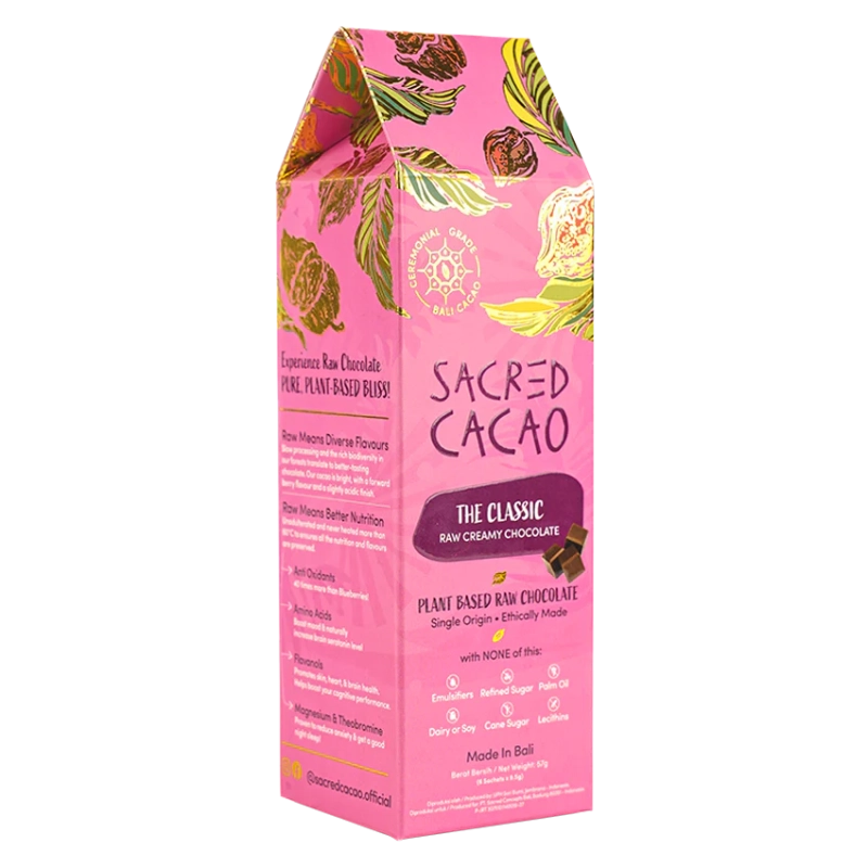 Carton of the classic cacao chocolate.