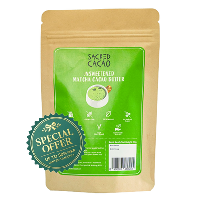 Unsweetened Matcha Cacao Butter (Special Offer)